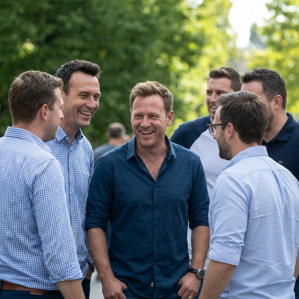 Men engaged in conversation